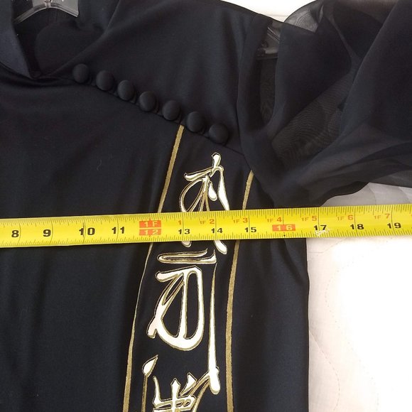 Vintage 80s Asian Alfred Shaheen  evening dress  NWOT 🎈HOST PICK x2🎈 - Picture 8 of 14